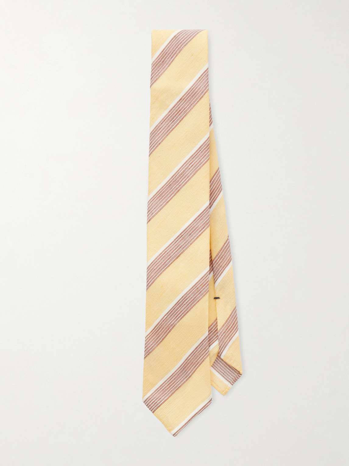 7cm Striped Linen and Silk-Blend Tie
