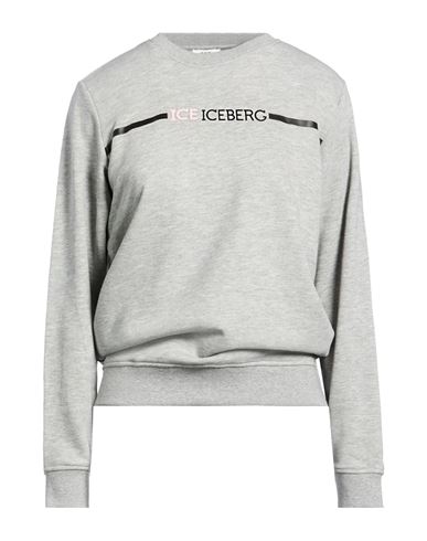 Woman Sweatshirt Light grey Size M Cotton, Viscose