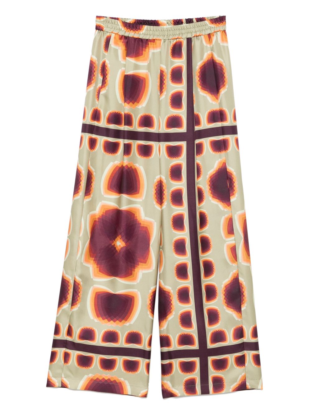 Odeeh graphic-print trousers - Green