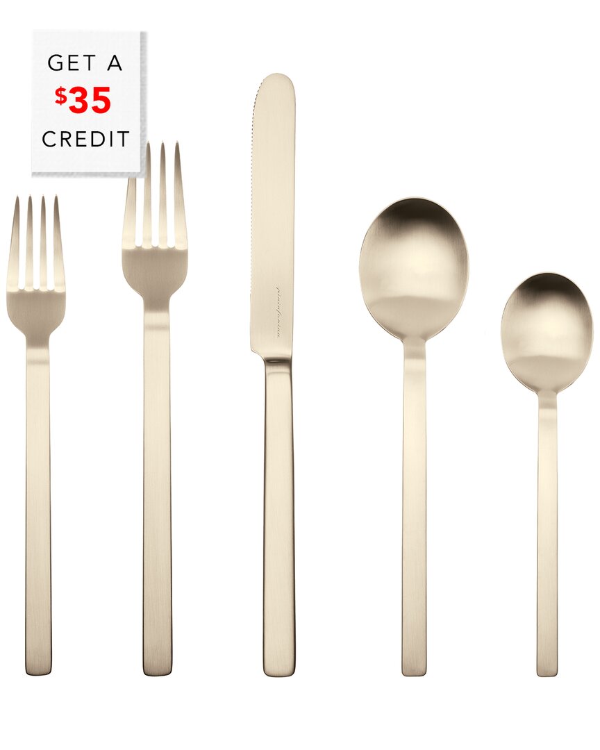 5Pc Flatware Set With $35 Credit