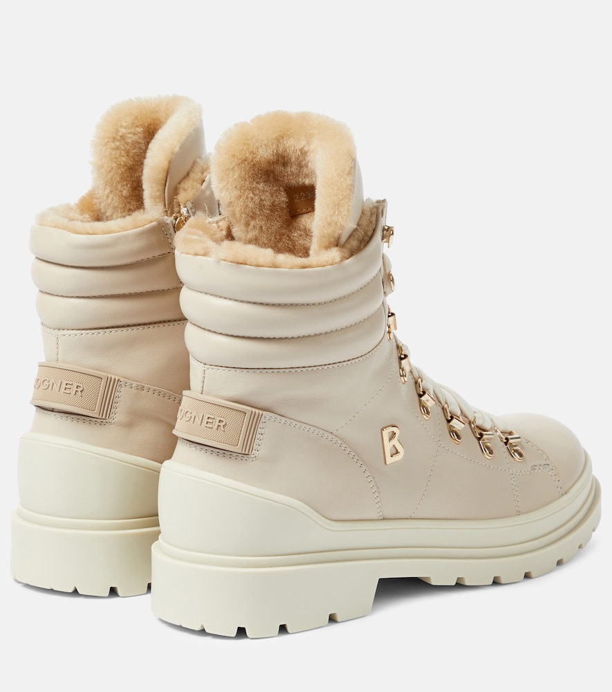 Shearling-lined leather boots