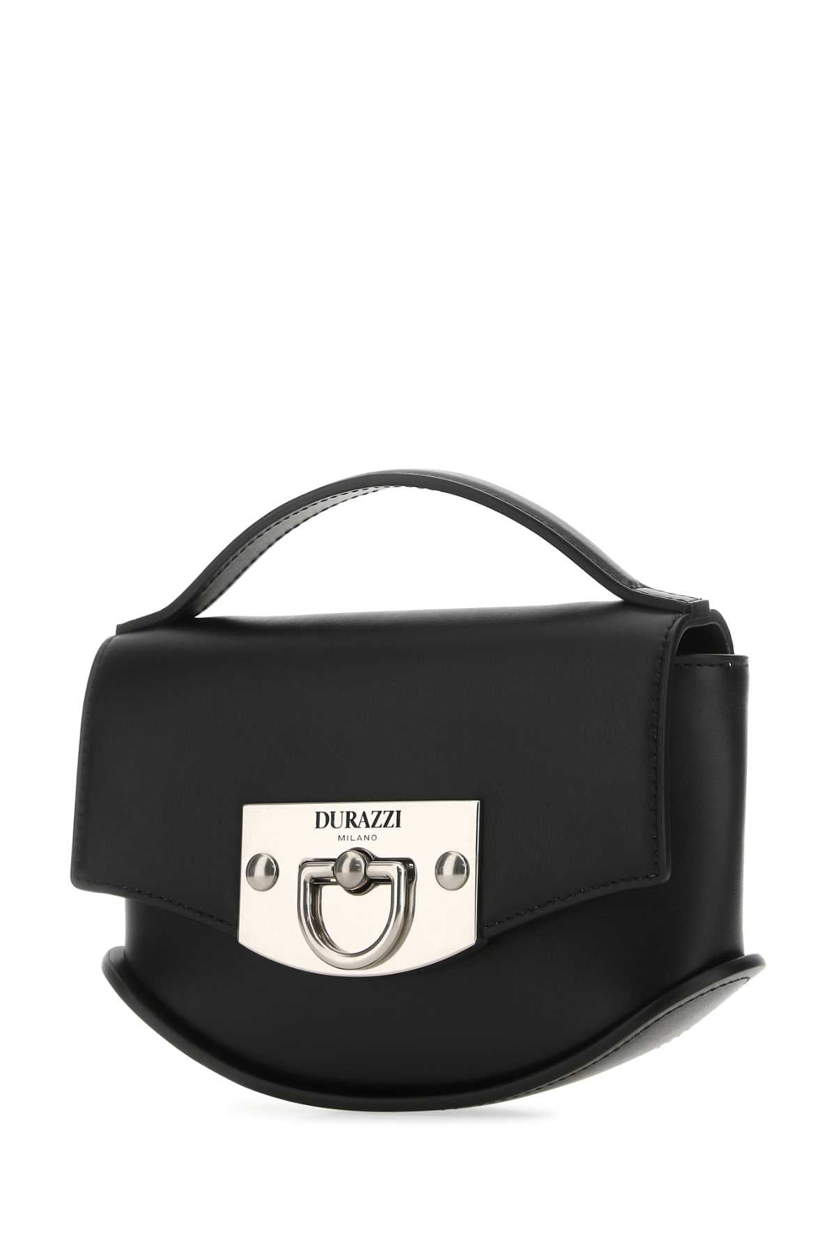 Durazzi Black Leather Mini Swing Handbag