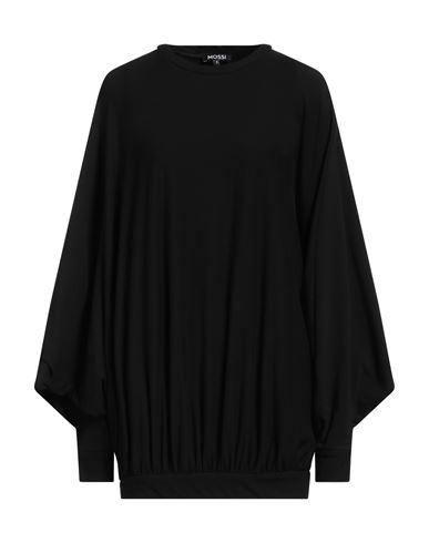 Woman Sweatshirt Black Size M Modal, Milk protein fiber, Cotton, Elastane