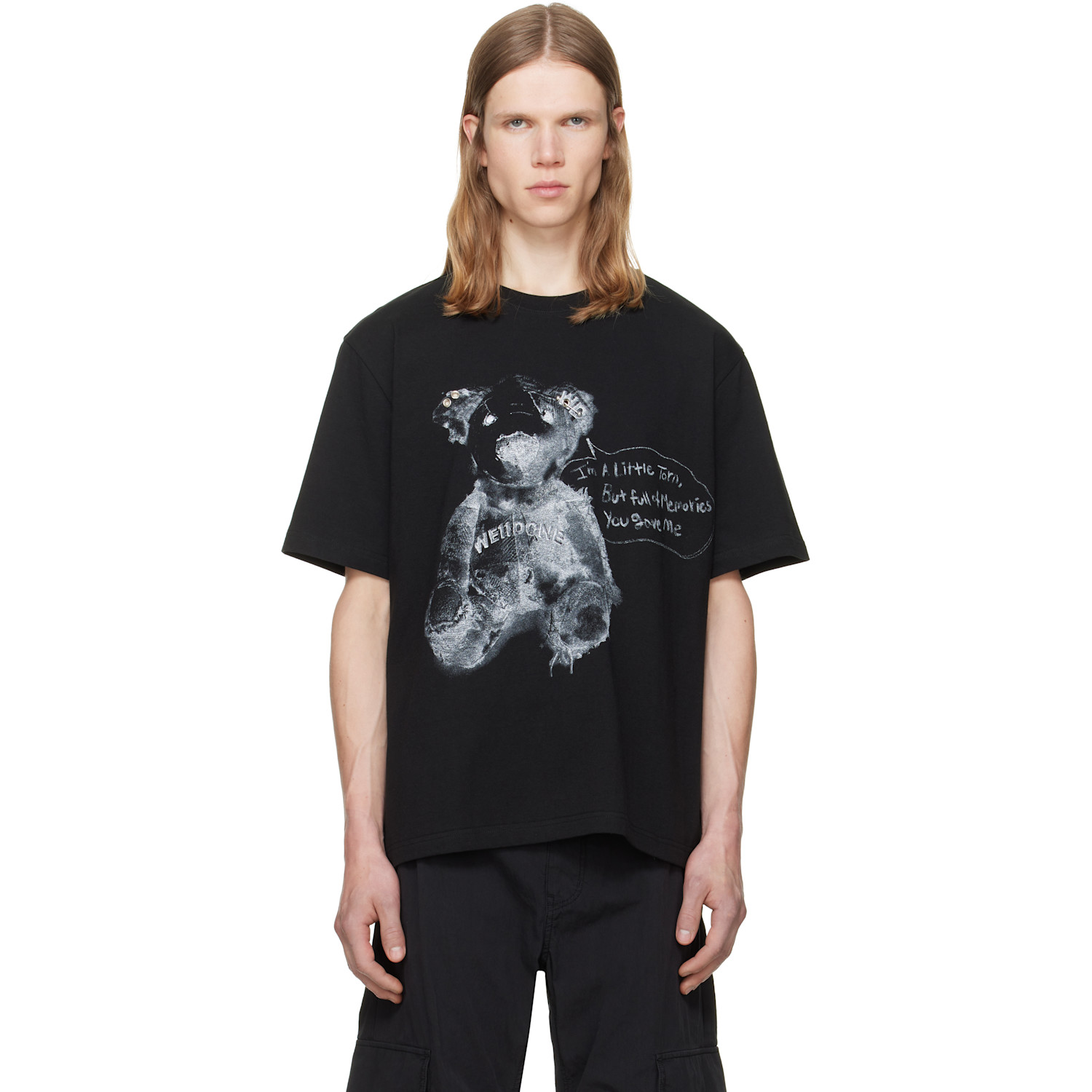 Black Drawing Teddy T-shirt