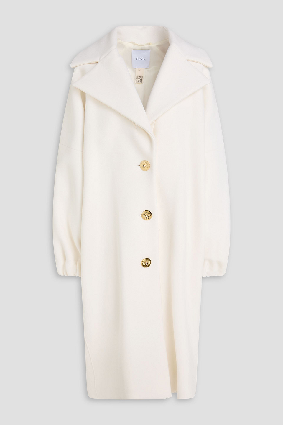 Elliptic wool-blend twill coat - White - FR 38