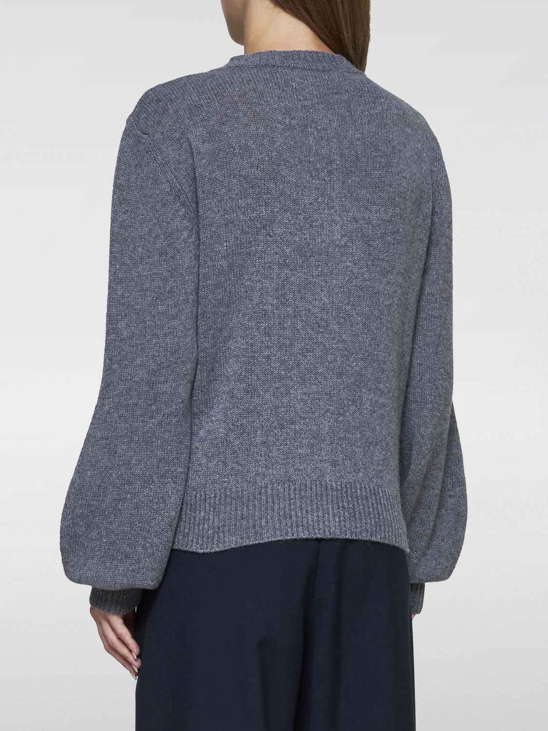 Marni logo-patch cashmere cardigan - ブルー