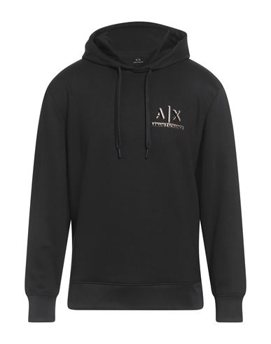 Man Sweatshirt Black Size L Polyester, Viscose, Elastane