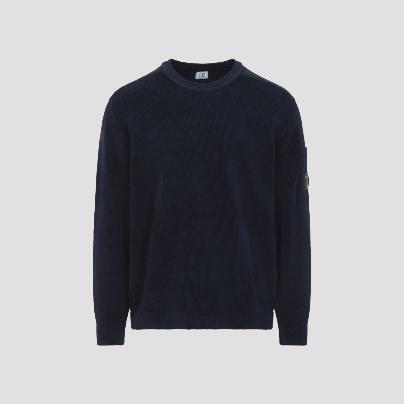 Cotton Chenille Crewneck Lens Sweater