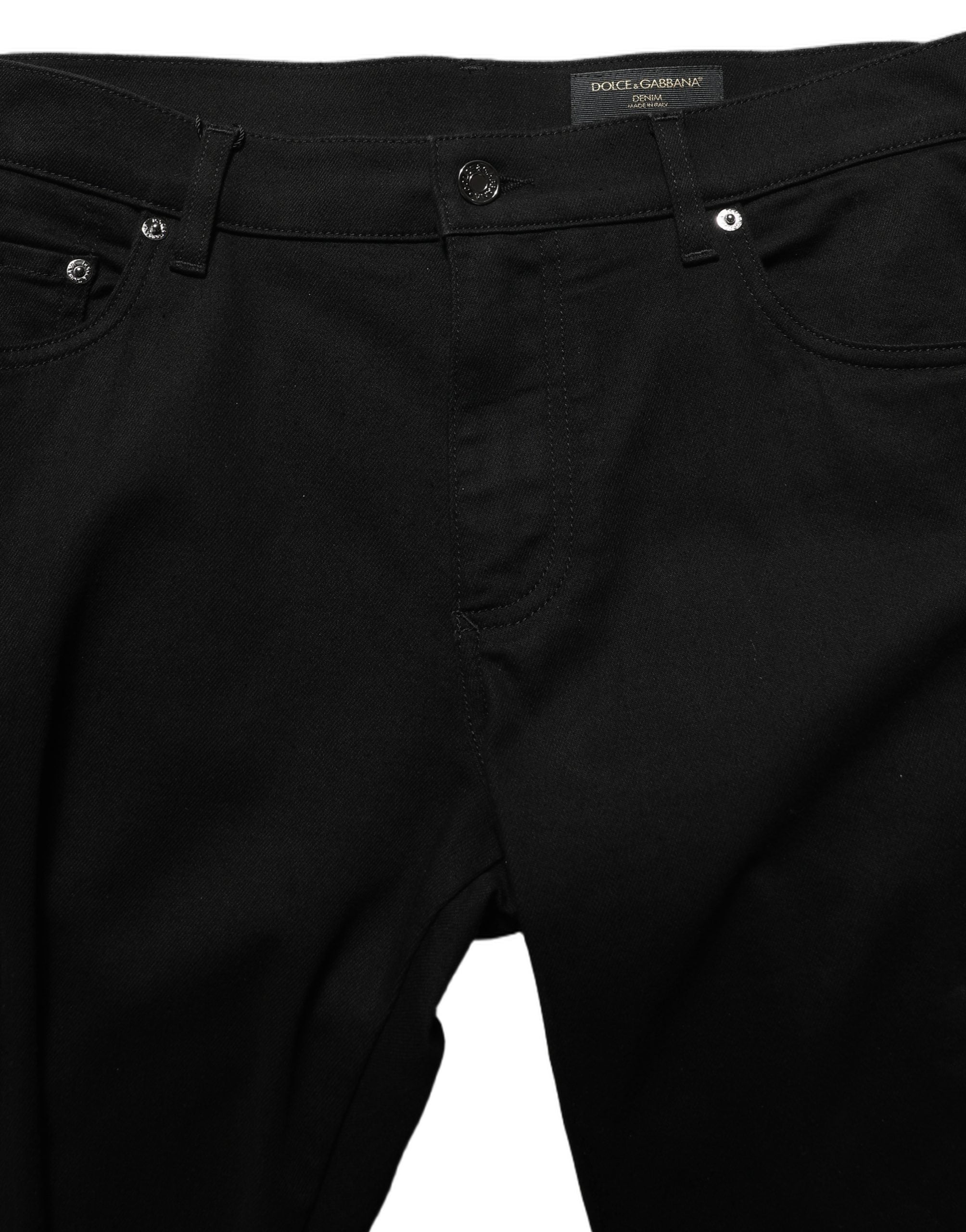 Cotton Stretch Skinny Jeans — Black