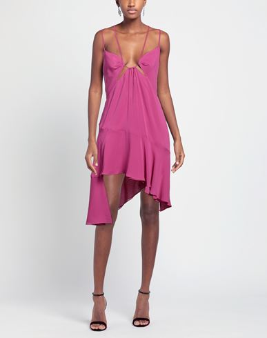 Woman Mini dress Garnet Size 6 Silk, Elastane
