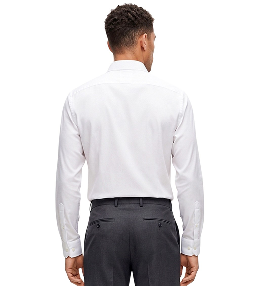 White Regular Solid Shirts