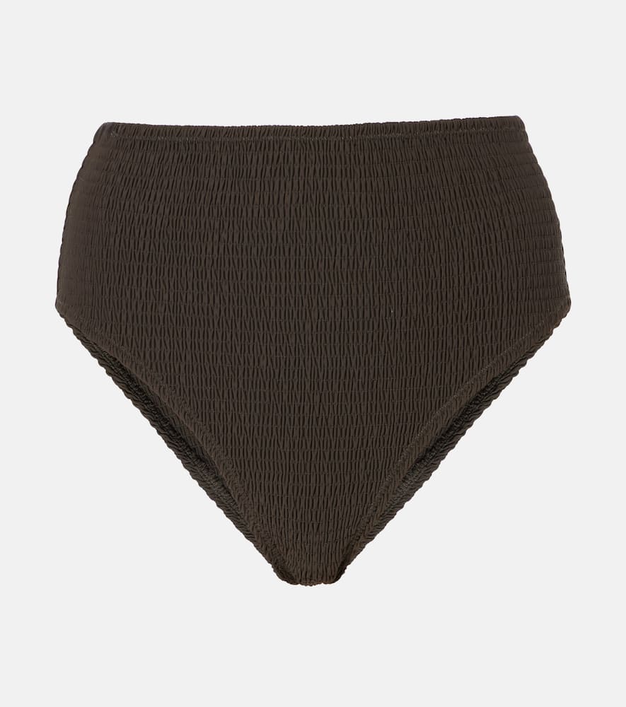 Shirred jersey bikini bottoms