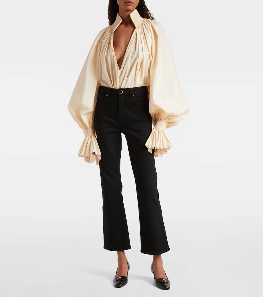 Vivian high-rise cropped flared jeans