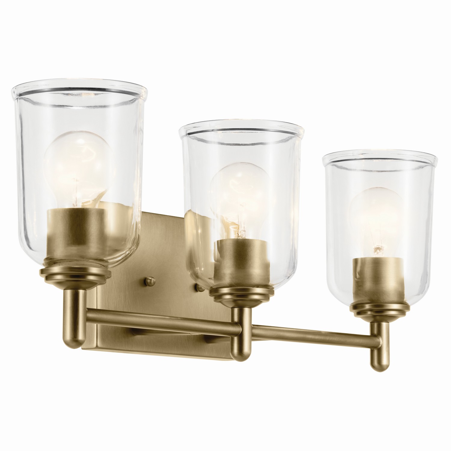 Natural Brass Bathroom Vanity Light from the Shailene Collection