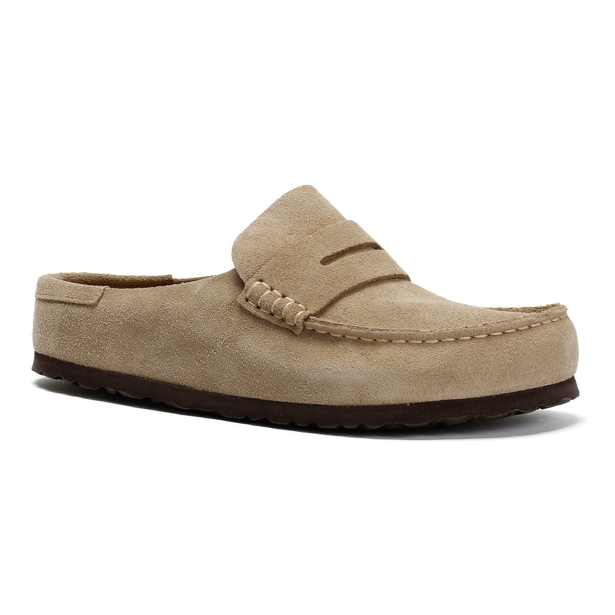 Birkenstock Naples Suede Taupe Regular Clog
