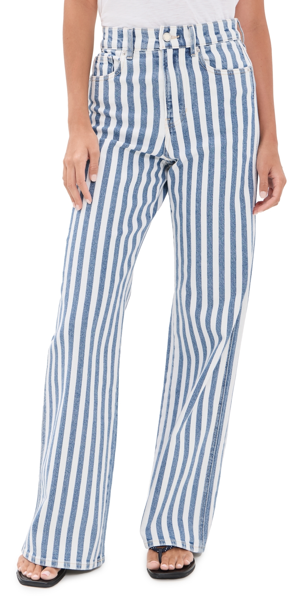 Taylor Striped Jeans saltwater stripe