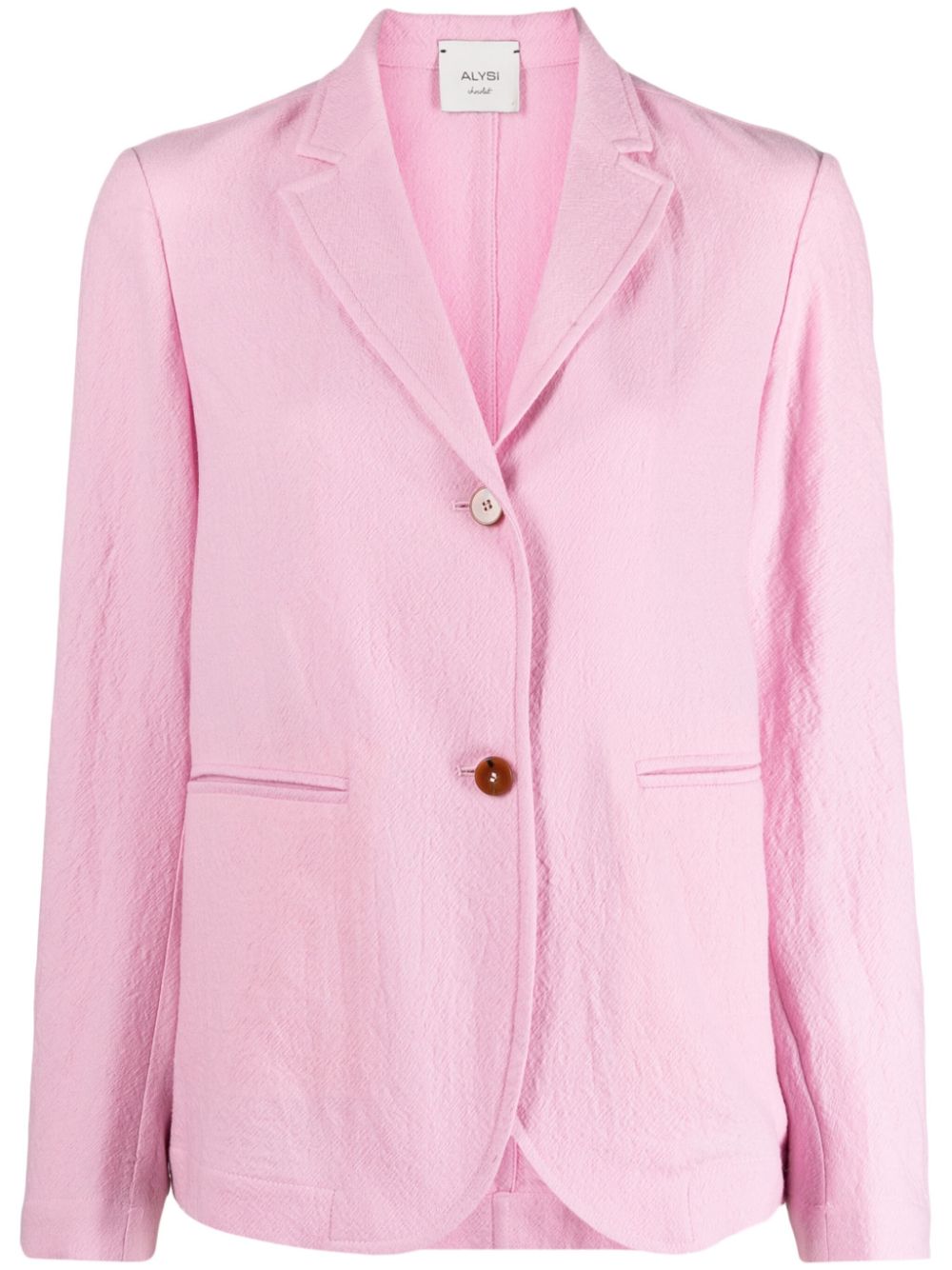 Single-breasted notched-collar blazer - Pink