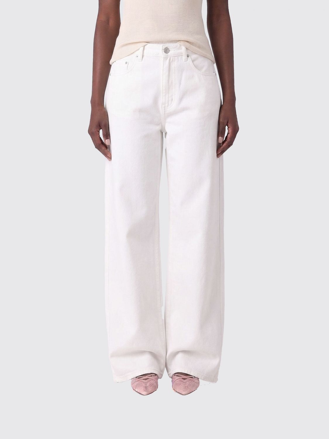 Jeans Woman color White