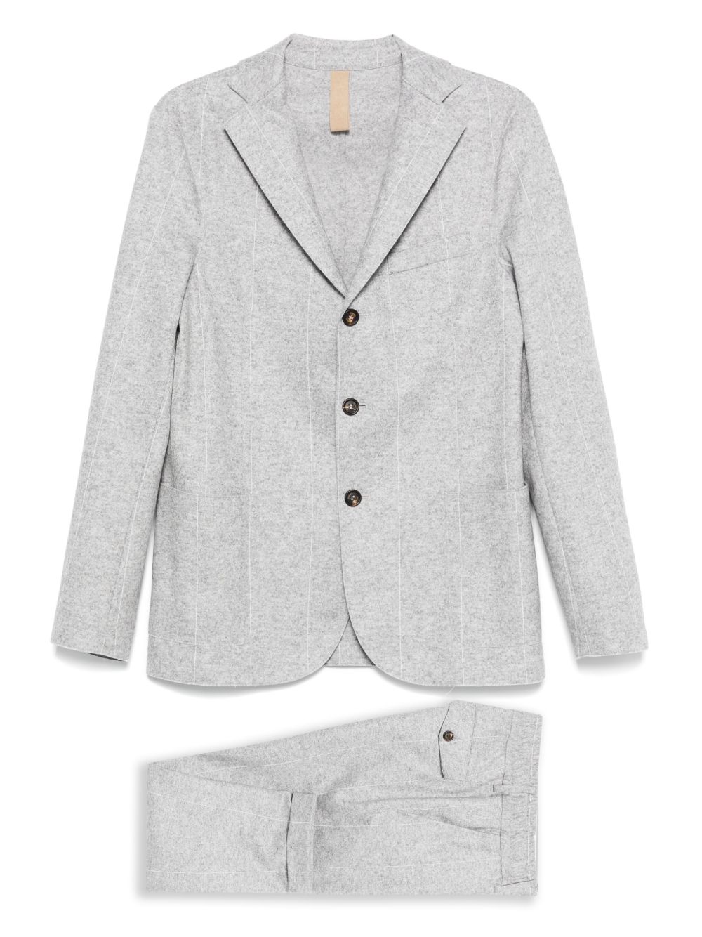 Striped single-breasted blazer - Blue