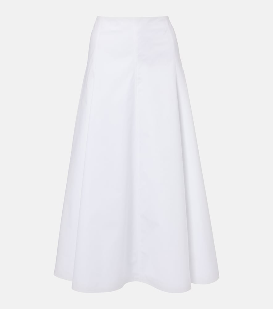 Triangle cotton-blend midi skirt