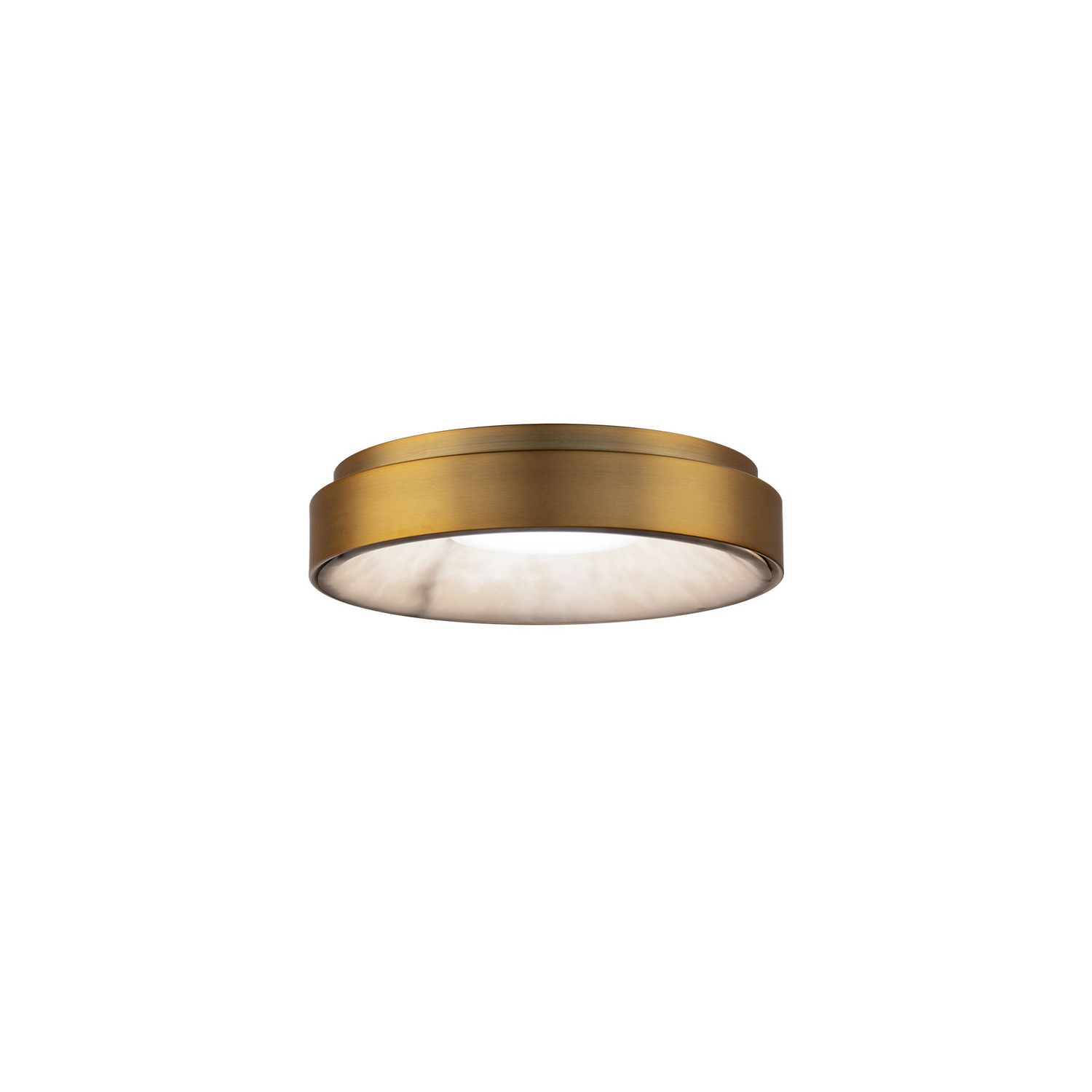 Aged Brass LED Flush Mount from the Crackle Collection