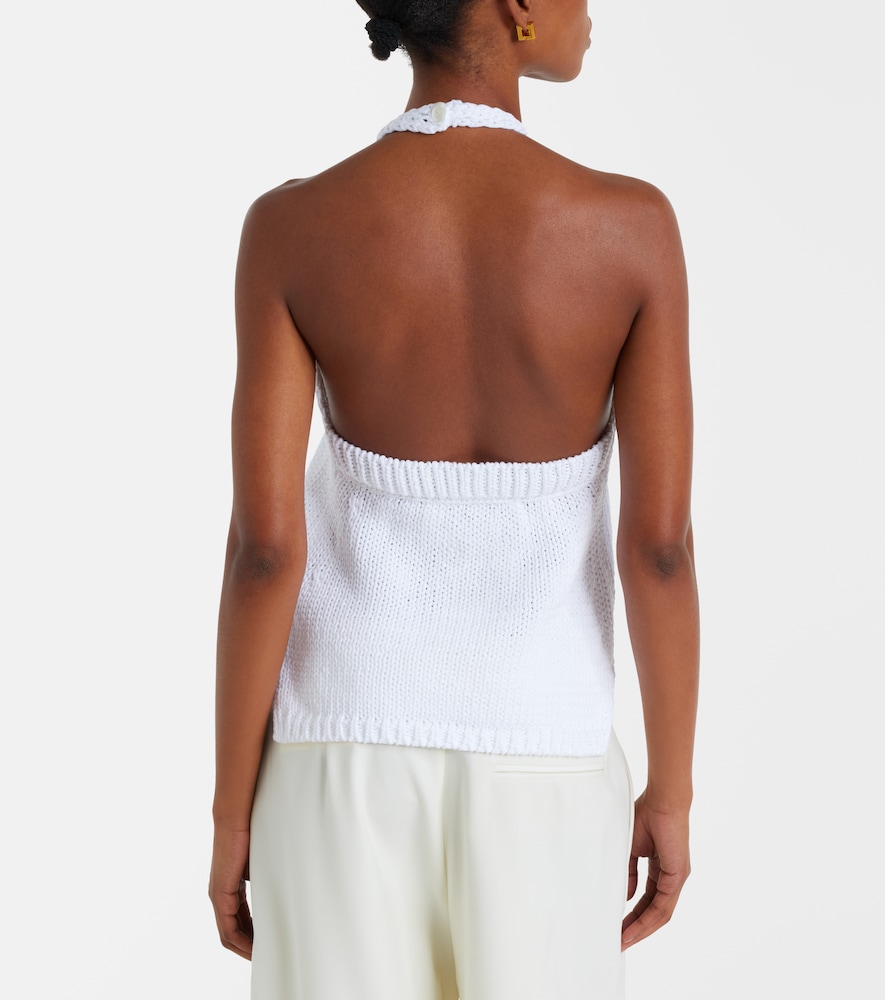 Róhe Knitted halterneck cotton top