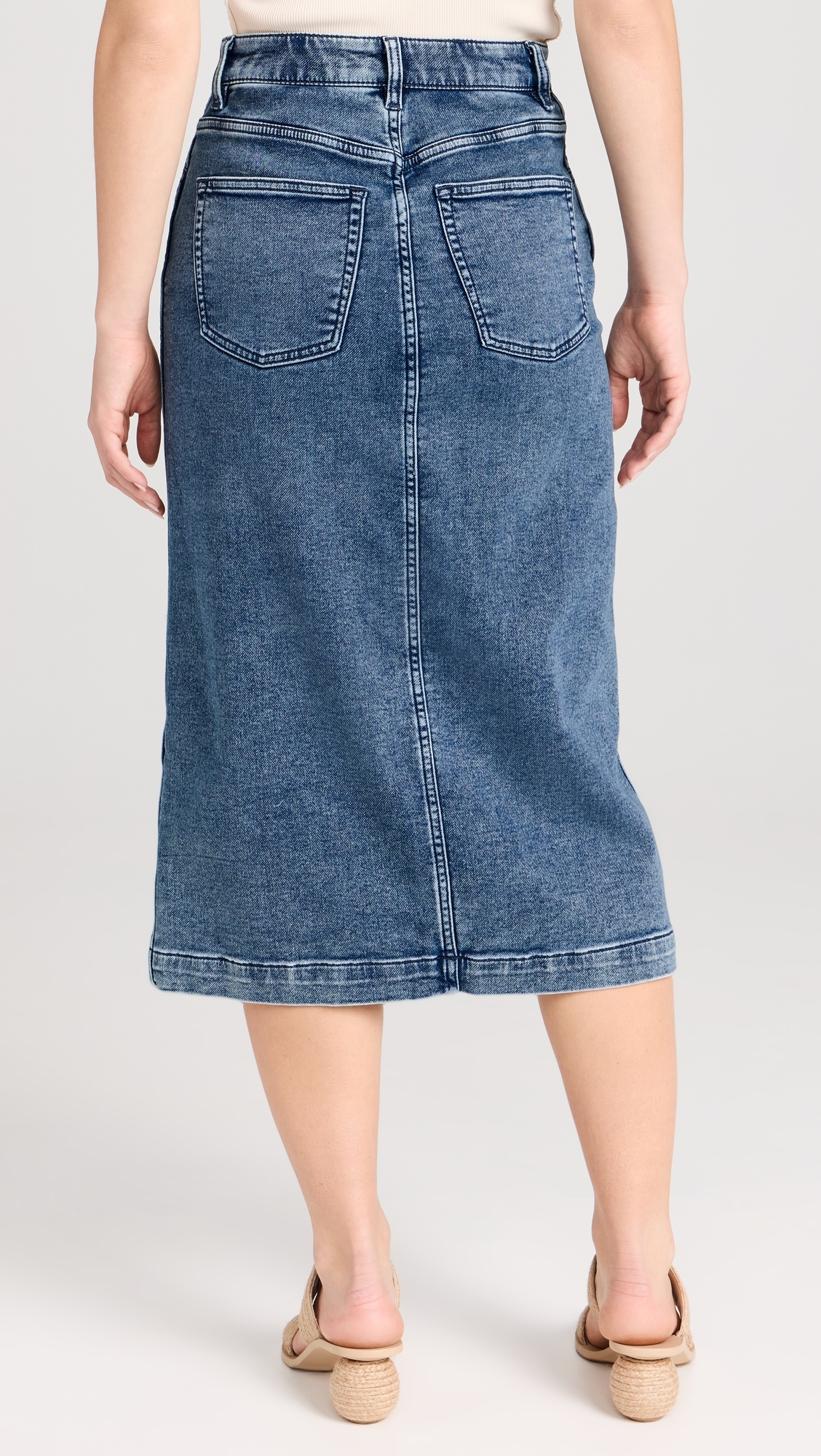 Stretch Terry Midi Skirt Riverton