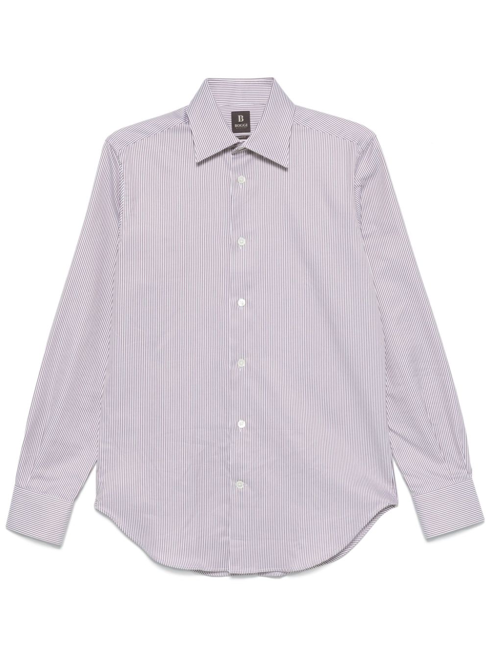 Striped cotton shirt - Brown