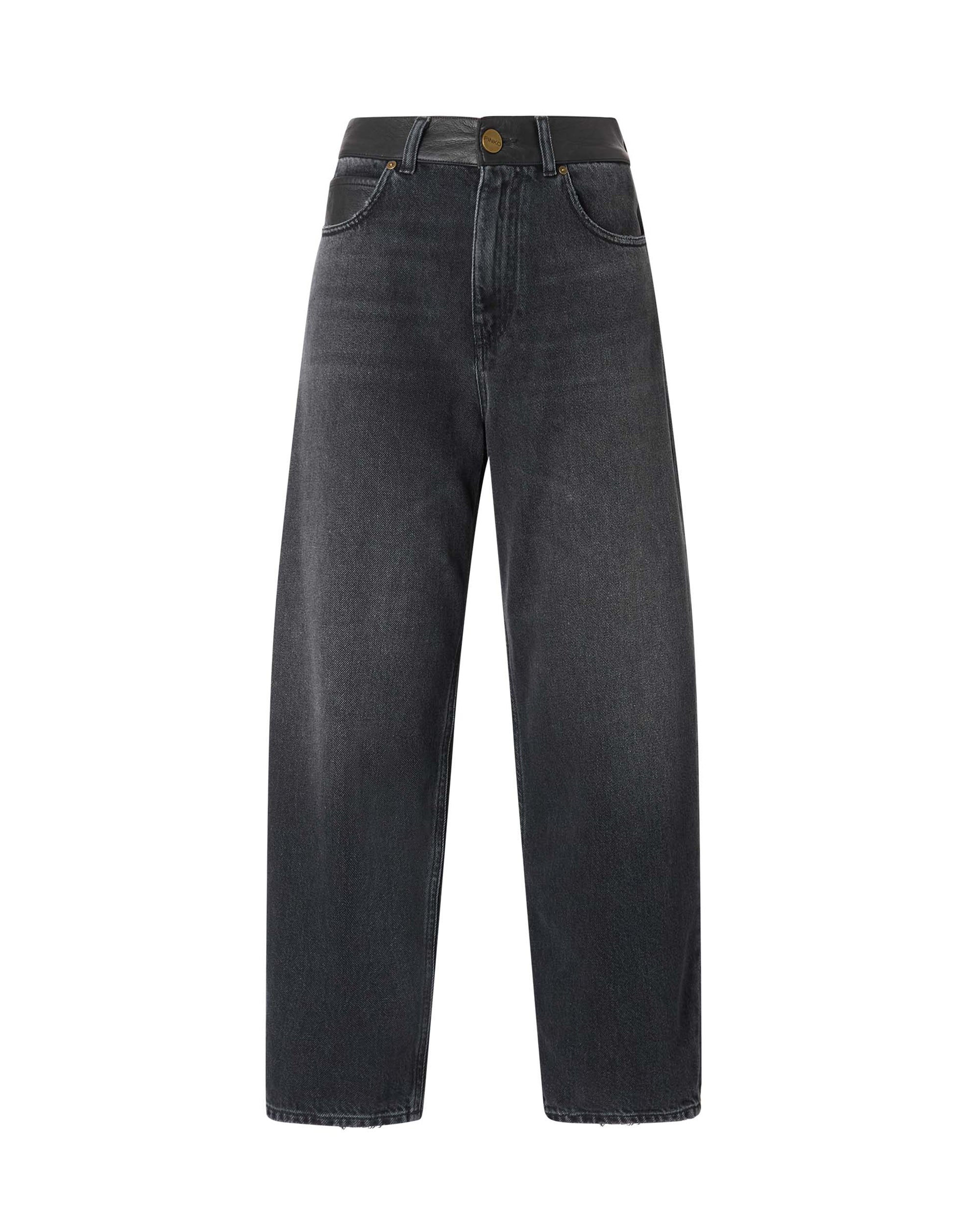 Balloon-Fit Cotton-Lyocell Jeans — Black