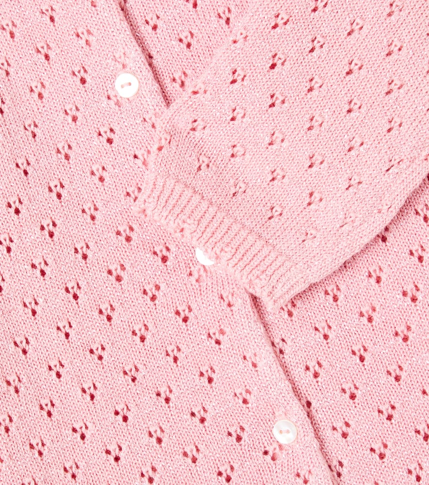 Konges Sløjd Hannah cotton-blend lamé cardigan