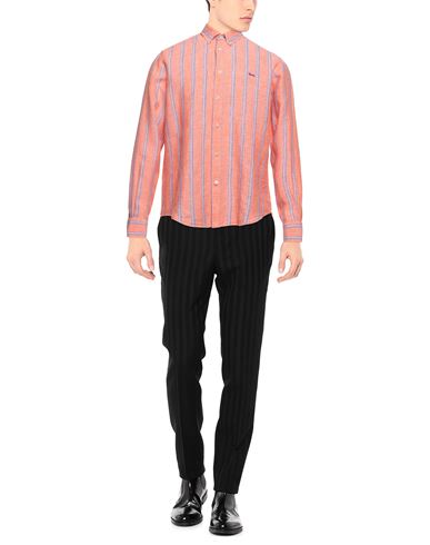 Man Shirt Orange Size S Linen