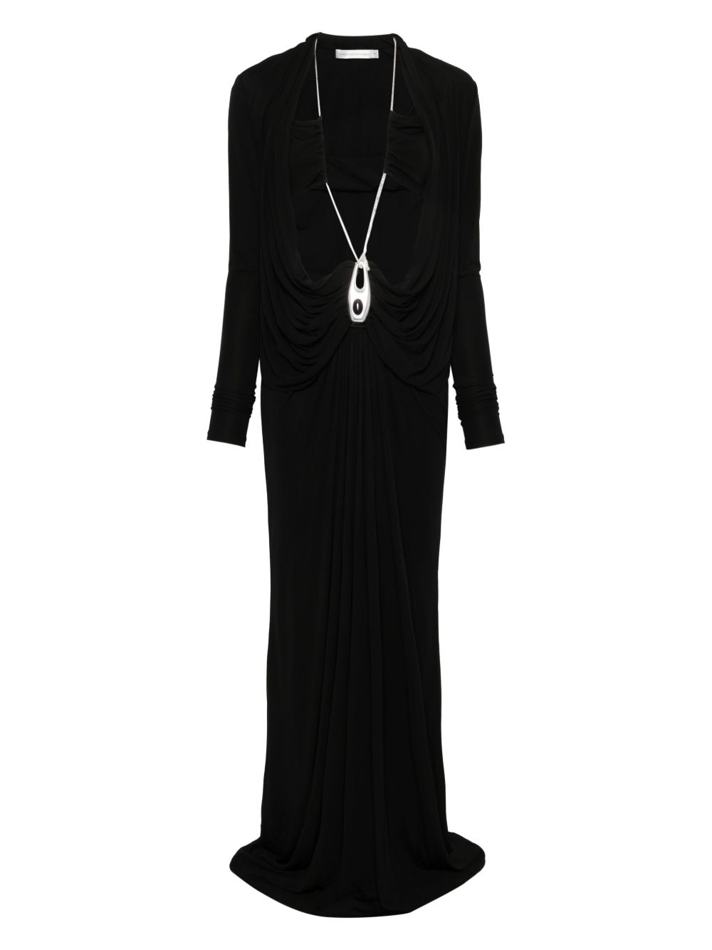 Christopher Esber draped jersey maxi dress - Black