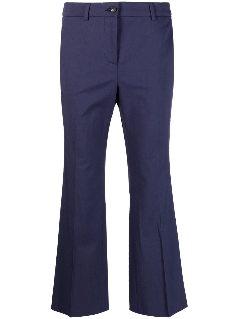 Flared cropped trousers - Blue