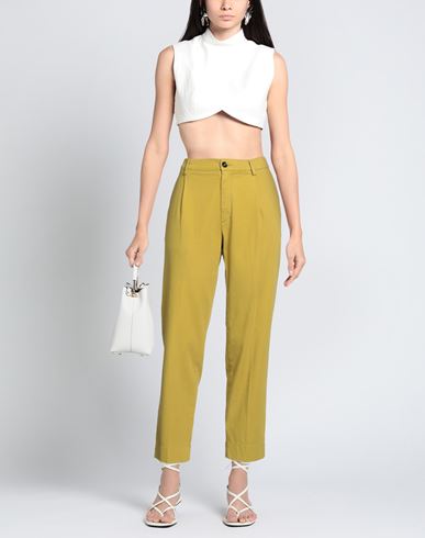True Nyc Woman Pants Mustard Size 29 Cotton, Lyocell, Elastane