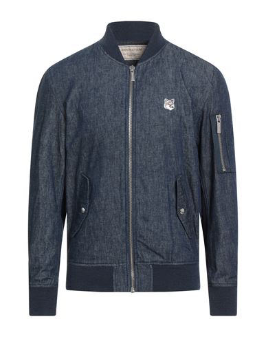 Maison Kitsuné Man Denim outerwear Blue Size M Cotton
