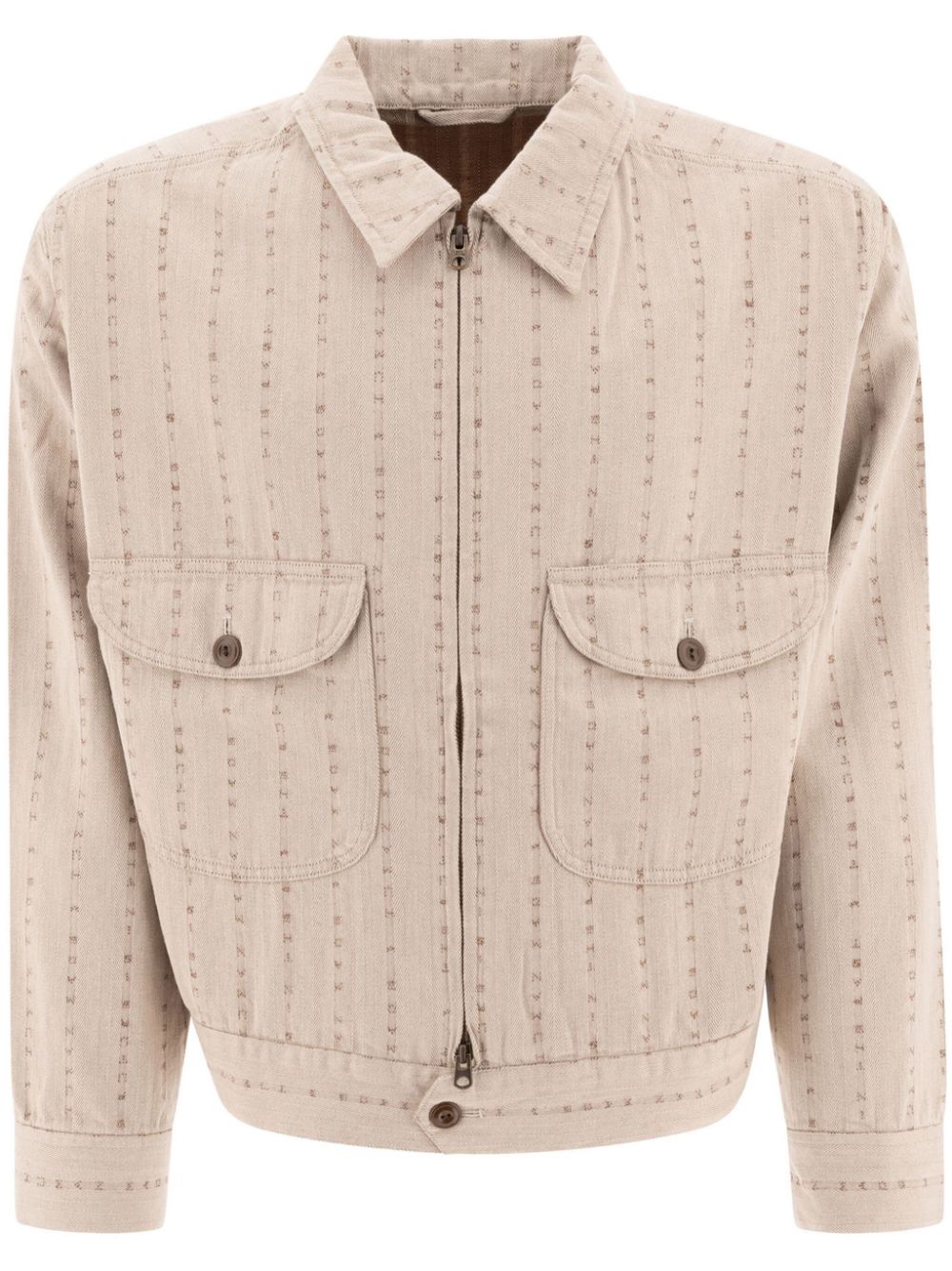 Striped bomber jacket - Neutrals