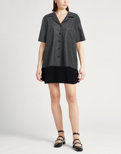 Woman Shirt Grey Size S Wool, Cashmere, Elastane