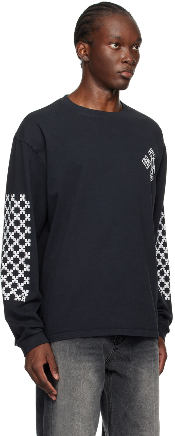 Rhude Black Cross Long Sleeve T-Shirt
