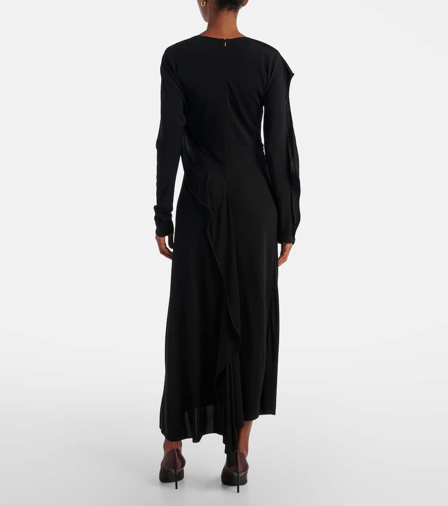 Draped jersey maxi dress