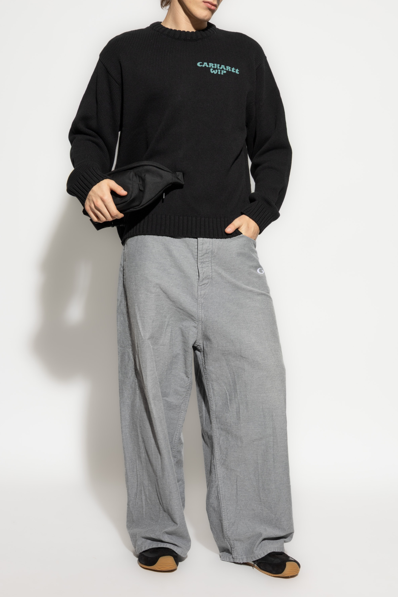 Sweater With Logo, Men's, Black