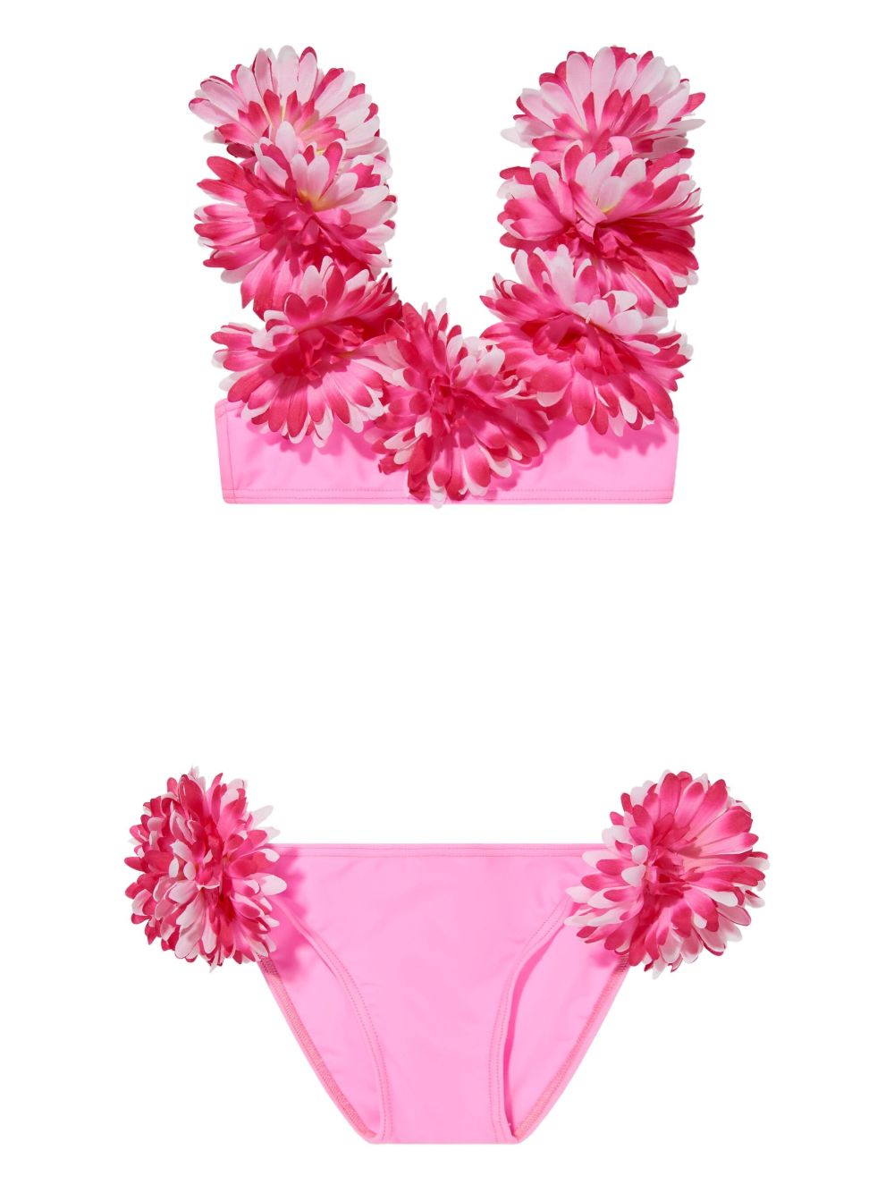 Flower-embellished bikini - Pink