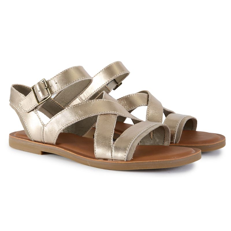 Toms Womens Sloanne Sandals - Gold Leather