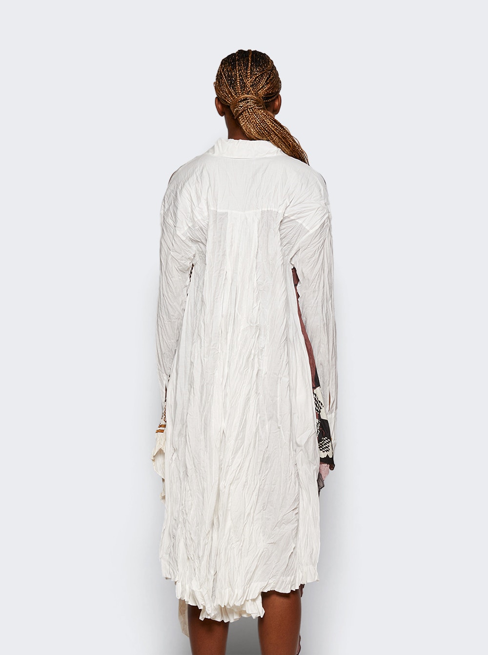 Graphic-print shirt dress - Neutrals