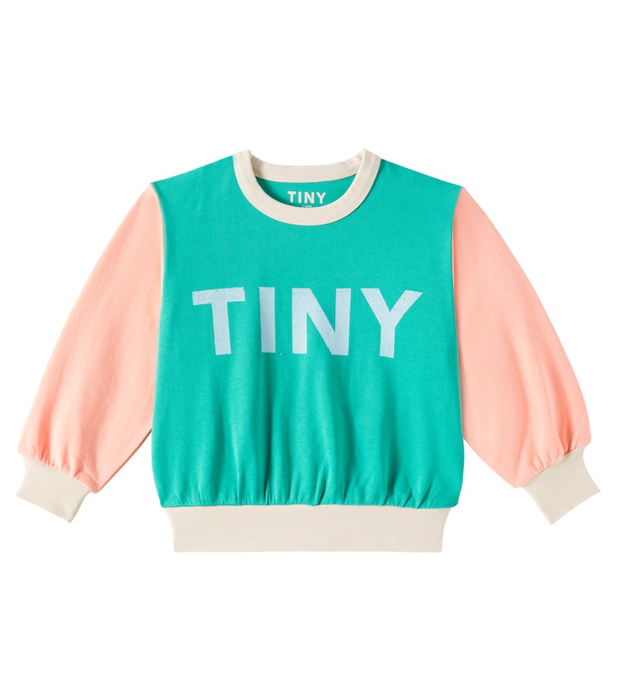 Tinycottons Logo colorblocked cotton jersey sweatshirt