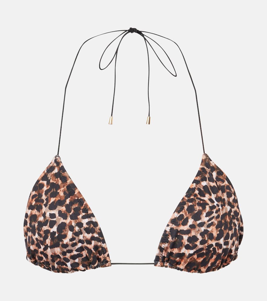 Liv leopard-print bikini top