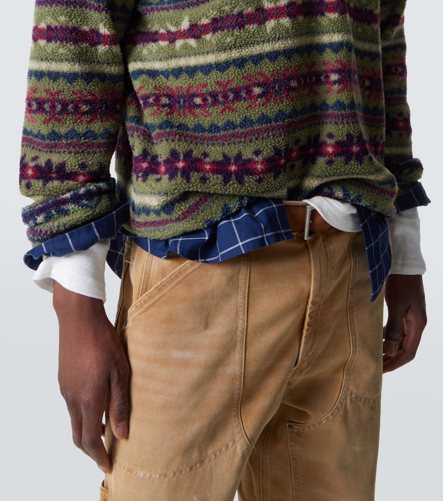 Printed teddy sweater
