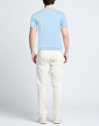 Man Sweater Sky blue Size S Cotton