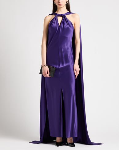 Max Mara Woman Maxi dress Dark purple Size 4 Silk