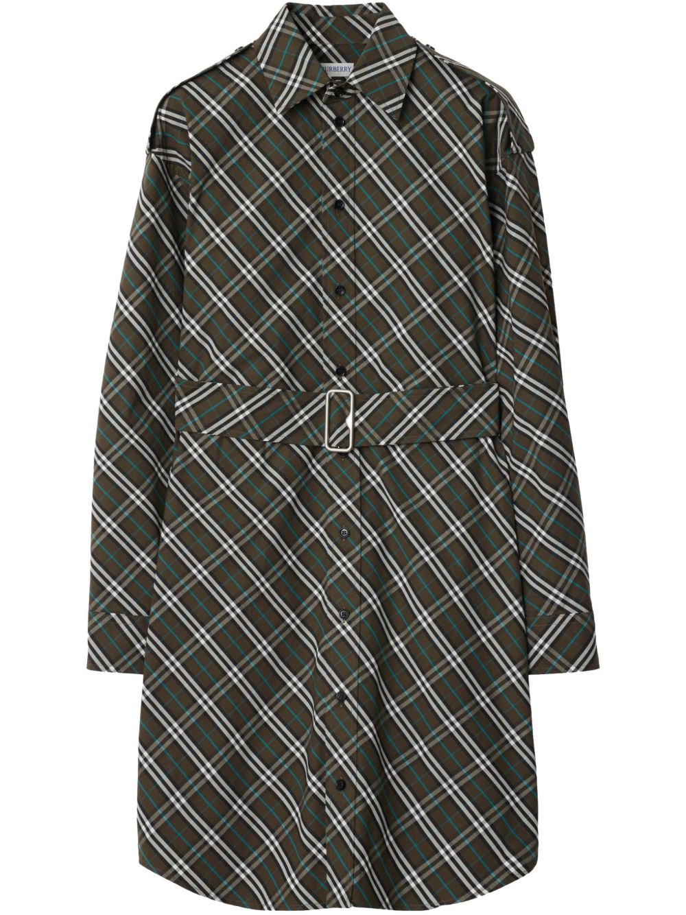 Check shirt dress - Green