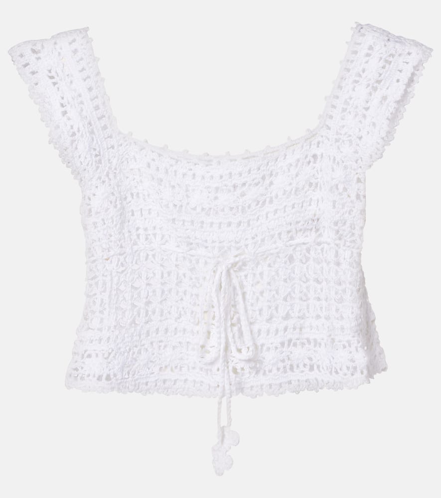Deauville crochet cotton crop top